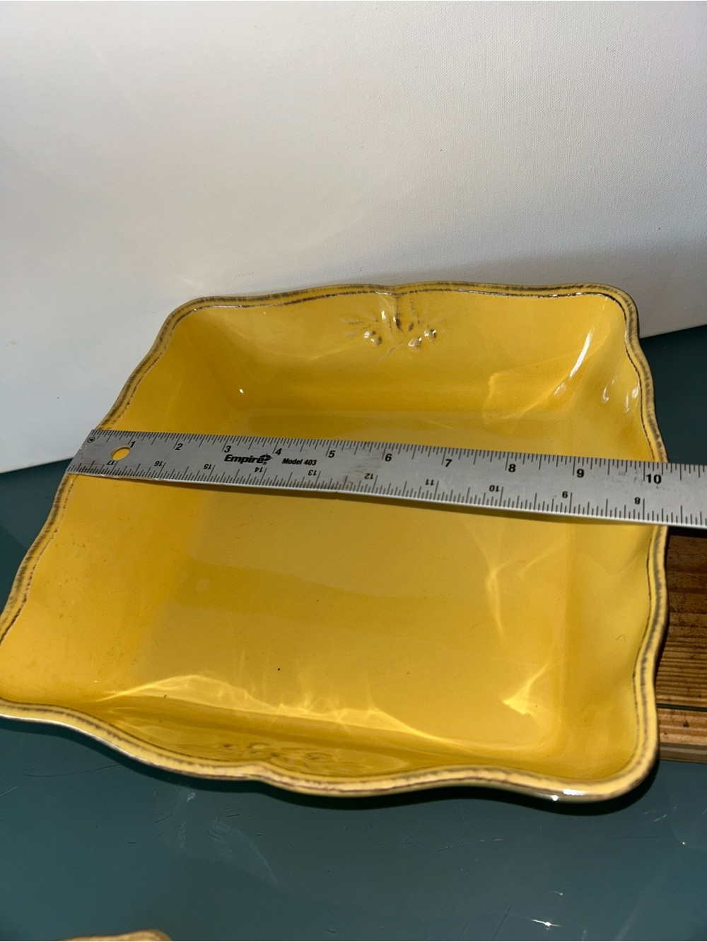 SUR LA TABLE Large Yellow Serving Salad Bowl Dip Bowl Set Vintage Portugal - Picture 9 of 15